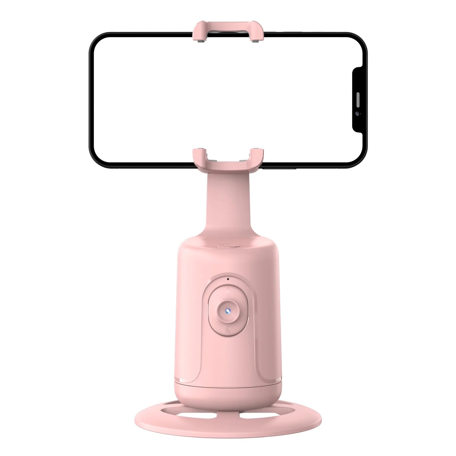 Pink Auto Face Tracking Tripod, 360 Rotation Face Body Phone Camera Mount Smart Shooting Phone Tracking Holder for Live Vlog Streaming Video, Pink