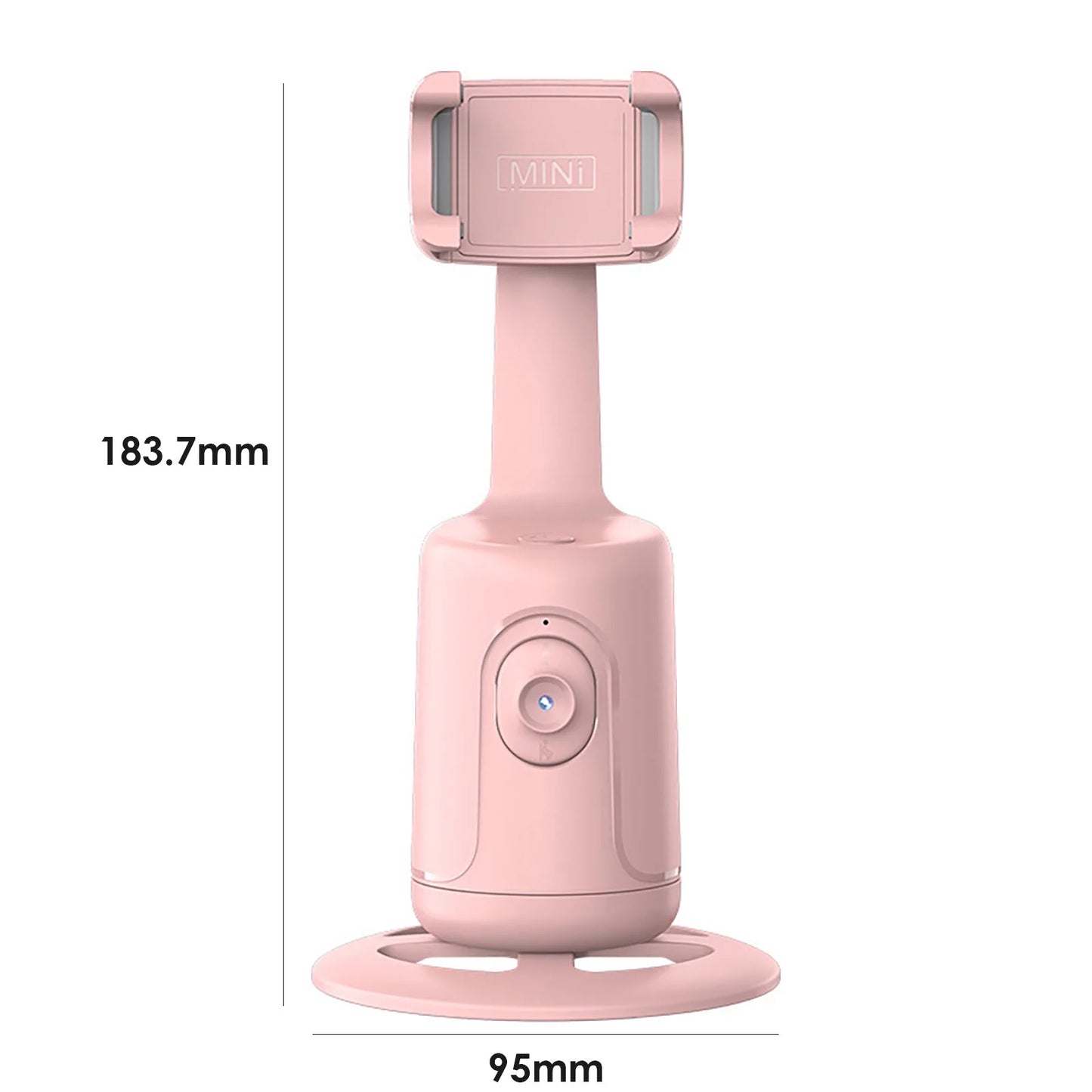 Pink Auto Face Tracking Tripod, 360 Rotation Face Body Phone Camera Mount Smart Shooting Phone Tracking Holder for Live Vlog Streaming Video, Pink