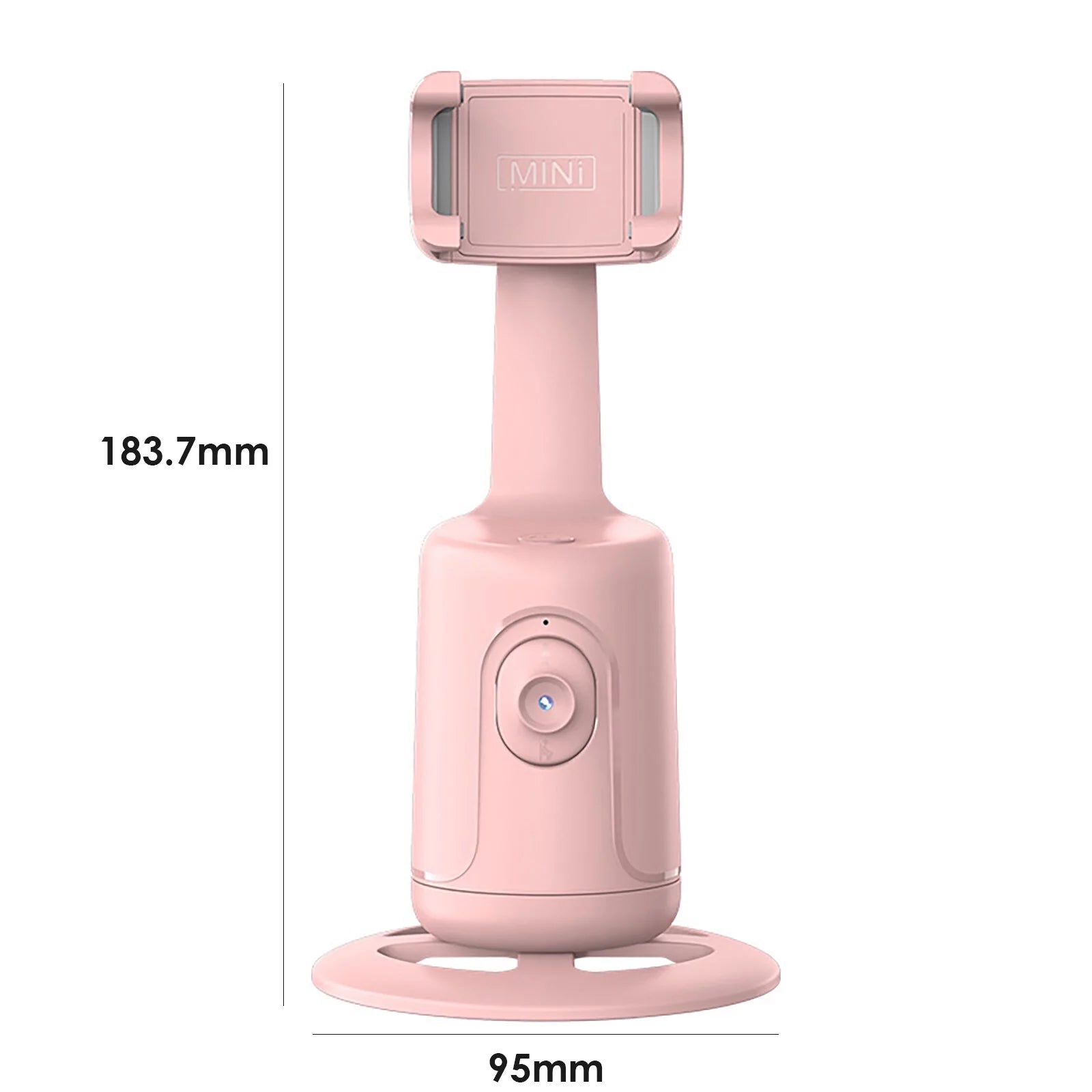 Pink Auto Face Tracking Tripod, 360 Rotation Face Body Phone Camera Mount Smart Shooting Phone Tracking Holder for Live Vlog Streaming Video, Pink