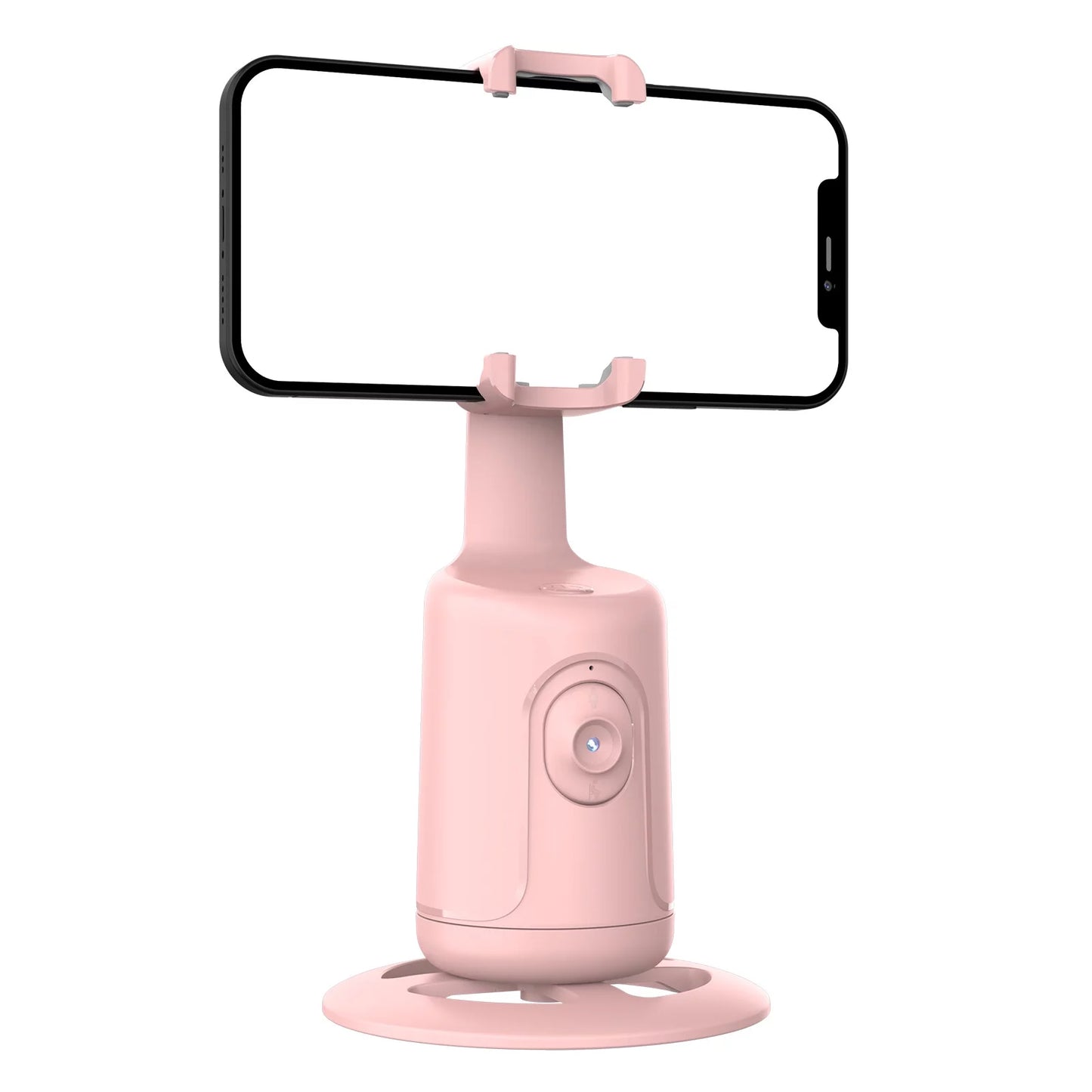 Pink Auto Face Tracking Tripod, 360 Rotation Face Body Phone Camera Mount Smart Shooting Phone Tracking Holder for Live Vlog Streaming Video, Pink